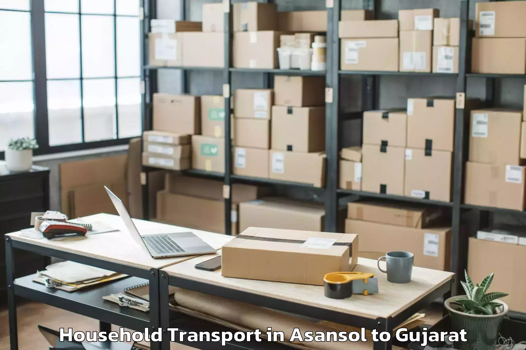 Easy Asansol to Kadodara Household Transport Booking